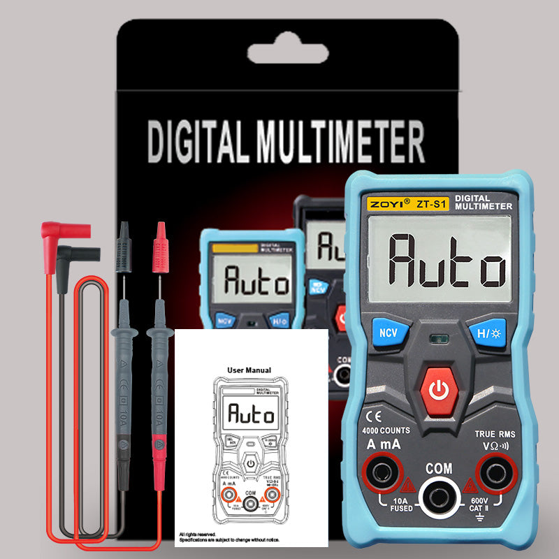 S1 Digital Multimeter Tester Autoranging True RMS Automotive Multimeter with NCV, LCD Backlight Flashlight