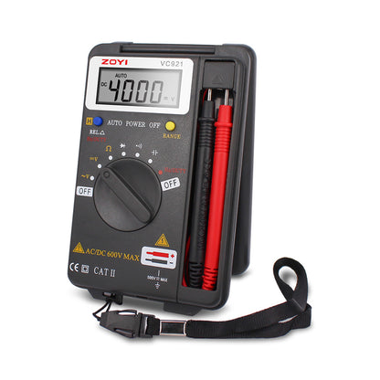 ZOYI VC921 Pocket Style Digital Multimeter 4000 Counts T-RMS Auto Range EBTN DC AC Voltmeter Ammeter Capacitor Ohm Hz NCV Tester