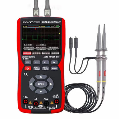 [AMZ FBA Shipping] ZOYI ZT-703S 3-in-1 Oscilloscope Multimeter, 3.5" IPS Display, 50MHz, 280MSa/s, ±400V