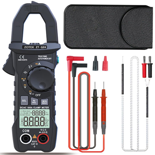 ZT-QS9 clamp Meter dc T-RMS 6000 Counts Multimeter Tester Measuring Starting Current The Clamp Multimeter AC DC Current Voltage Diode Tester Digital multimeter Tester Voltmeter diode Meter