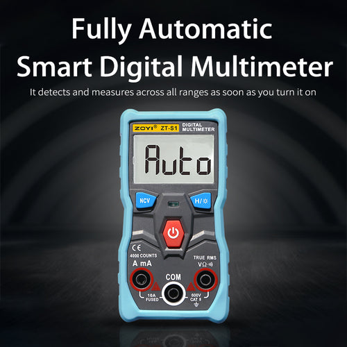S1 Digital Multimeter Tester Autoranging True RMS Automotive Multimeter with NCV, LCD Backlight Flashlight