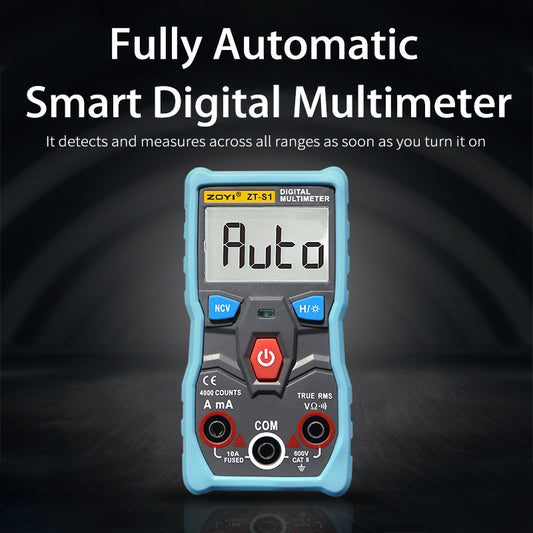 S1 Digital Multimeter Tester Autoranging True RMS Automotive Multimeter with NCV, LCD Backlight Flashlight