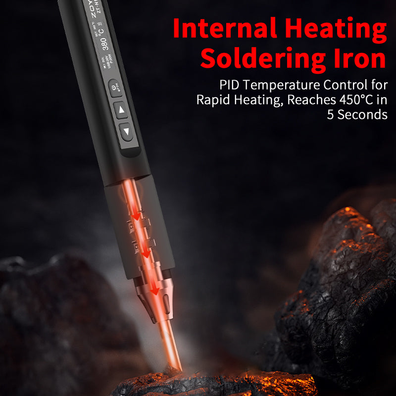 N1 Smart Electric Soldering Iron - 96W Precision Soldering with OLED Display, Rapid Heating, Adjustable Temperature, and PD/QC Protocol Charging