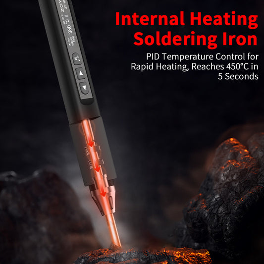 N1 Smart Electric Soldering Iron - 96W Precision Soldering with OLED Display, Rapid Heating, Adjustable Temperature, and PD/QC Protocol Charging