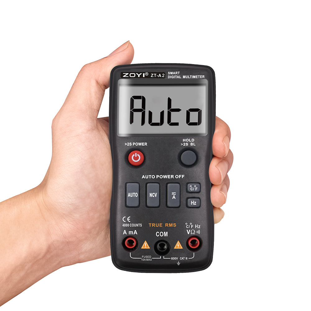 ZOYI ZT-A2 Mini Digital Multimeter Ammeter Voltmeter Frequency backlight Residential Meter Diode AC/DC Voltage NCV Tester 4000C