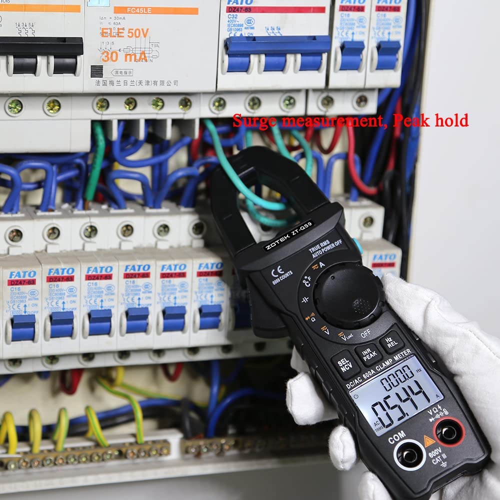 [AMZ FBA Shipping]  ZT-QS9 clamp Meter dc T-RMS 6000 Counts Multimeter Tester Measuring Starting Current The Clamp Multimeter AC DC Current Voltage Diode Tester Digital multimeter Tester Voltmeter diode Meter (Copy)