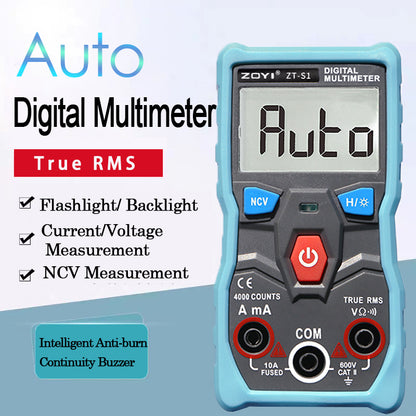 ZOYI S1/2/3 Digital Multimeter tester autoranging True rms automotriz Mmultimetro with NCV LCD backlight Flashlight like RM403B