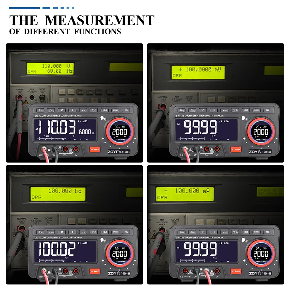 ZT-5566SE Desktop Multimeter, Multi Testers multimeter That integrates Work and Daily Life Multifunctional Diode Tester Resistance Meter