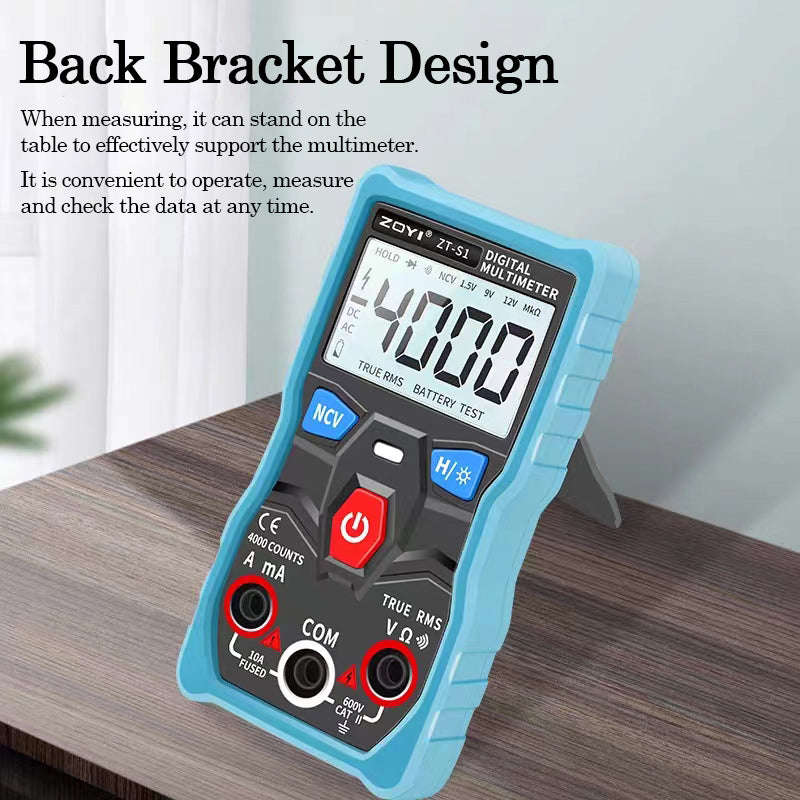 ZOYI S1/2/3 Digital Multimeter tester autoranging True rms automotriz Mmultimetro with NCV LCD backlight Flashlight like RM403B