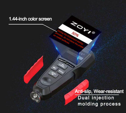 TC13 Car Paint Film Thickness Tester: Precise Coating Thickness Gauge for FE/NFE, Measures 0.1 Micron to 1300, Includes Russian Manual