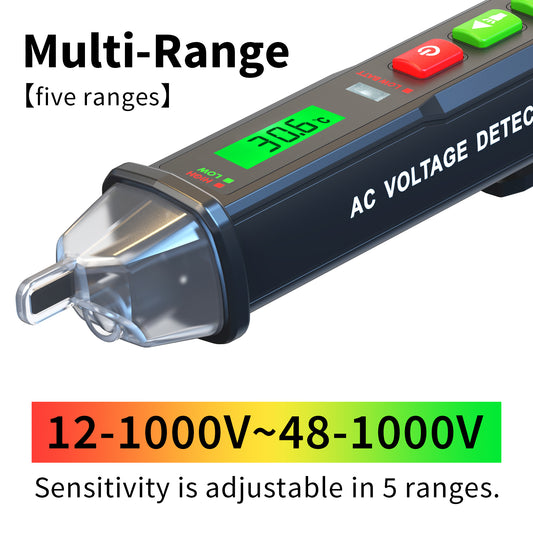 [AMZ FBA Shipping]  Voltage Tester Pen with Ambient Temperature Display,Non Contact Voltage Tester, Electrical Tester,Live/Null line Tester,Electric Tester with Flashlight,Wire Breakpoint Tester… (Copy)