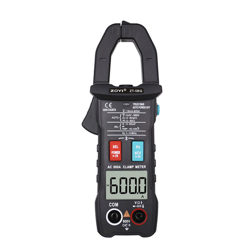 ZOYI 5BQ Digital Bluetooth Multimeter Clamp Meter 6000 Count True RMS DC/AC Voltage Tester AC Current Hz Capacitance Ohm